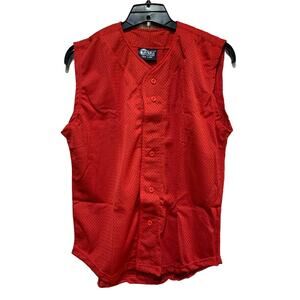 New Tag Team Uniform Adult XL Button Down Baseball Mesh Jersey Tank Top Vest